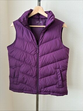 Land's End Womens S Purple Down Vest Excellent Condition